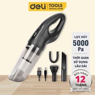 Máy Hút Bụi Cầm Tay Mini DELI - Hút Bụi Ô Tô, Giường Nệm, Sofa Đa Dụng, Có Sạc Pin, Lực Mạnh Nhỏ Gọn