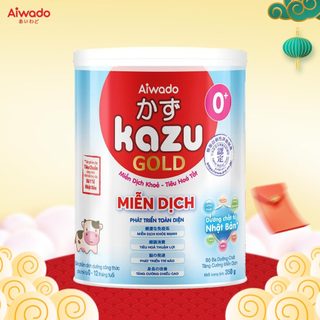 Sữa bột Aiwado Kazu Miễn Dịch Gold 0+ 350 gram  - Sữa mát miễn dịch giúp bé Miễn Dịch khỏe