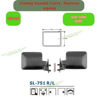 Gương chiếu hậu suzuki carry, Thaco, chân tam giác, mã SL751, gương ngang, 2 lỗ ốc 38mm