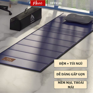 Nệm gấp mino trải sàn gấp gọn đệm ngủ du lịch gấp gọn kèm túi ngủ