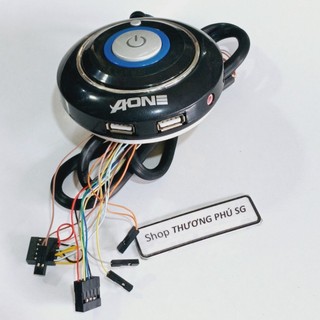 Nút nguồn aone tròn chuẩn vặn / keo dán: chân cắm audio, 2 lổ usb, power, reset, đèn power led - cáp dài 1.2m