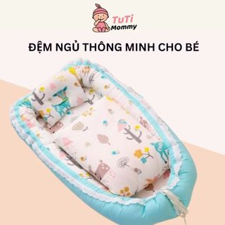 Đệm Ngủ Thông Minh Cao Cấp Phối Ren Kèm Chăn Gối Cho Bé