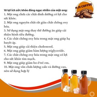 Mật ong mẫu thử - Combo 3 chai (Cà phê, Bạc hà, Nhãn) -  50ml