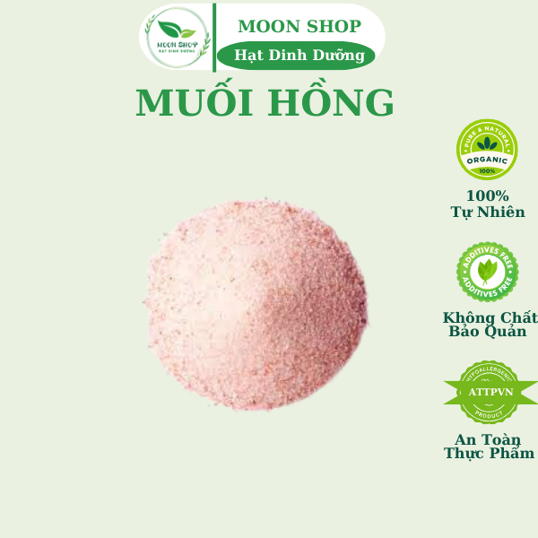 Muối Hồng Himalaya Dạng Mịn Dùng Trong Nấu Ăn. Hút chân không 50g/100g/200g/500g - Moon Shop