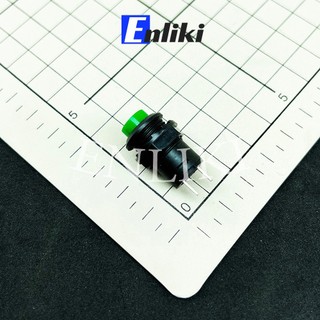 Ds-428 nút nhấn giữ tròn 12mm xanh lá