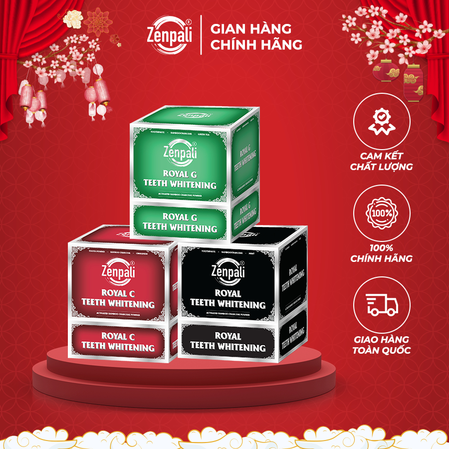 Bột Trắng Răng Zenpali Vị Bạc Hà Royal Teeth Whitening