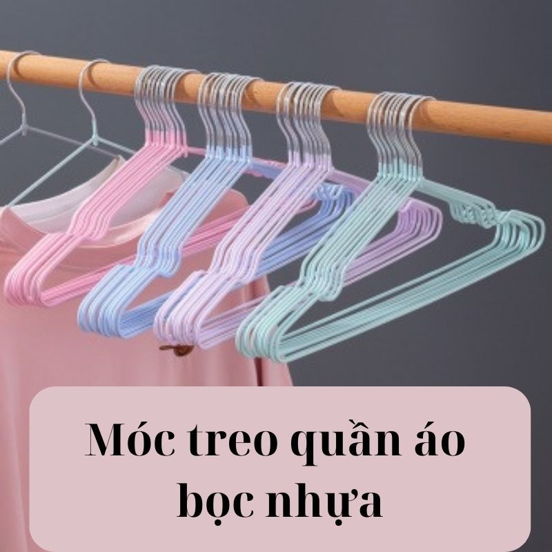 Móc treo quần áo người lớn, trẻ em chống trượt móc phơi đồ inox bọc nhựa thiết kế đẹp độ bền cao - Takora