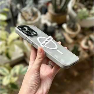 Ốp lưng x-level ice crystal hỗ trợ sạc cho iphone 15,15 pro max,14 pro max,13 pro max trong viền màu