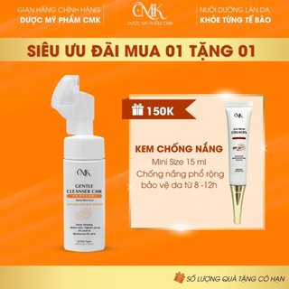Sữa rửa mặt tạo bọt dịu nhẹ, làm sạch sâu giúp se khít lỗ chân lông gentle cleanser cmk 150ml