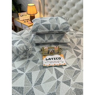 Mẫu Họa tiết. Bộ ga giường thun Latico siêu lạnh Lụa (áo gối ôm khoá kéo)