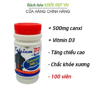 Viên uống Canxi Nano MK7 phát triển chiều cao, chắc khỏe xương - 100 viên [Canxi MDP Chai]