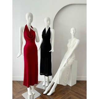Đầm maxi thun nhũ cổ đổ hở lưng