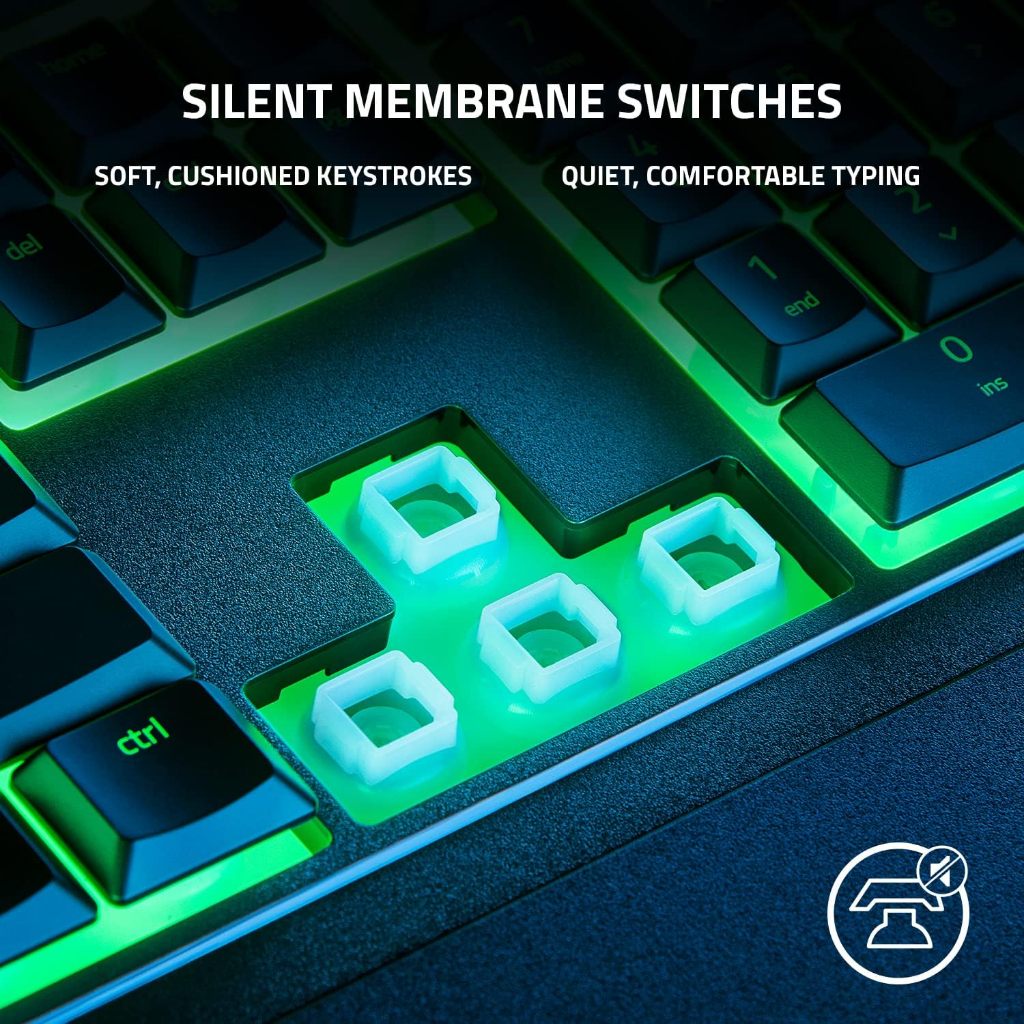 Bàn Phím Gaming Razer Ornata V3 X Có Dây | Full Size | Low-Profile Keycap | Keycap Phủ UV | Silent Membrane | Led Đơn | BigBuy360 - bigbuy360.vn