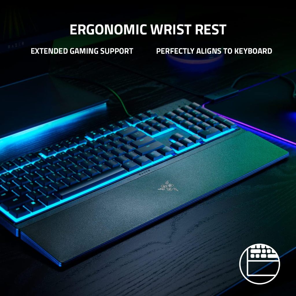 Bàn Phím Gaming Razer Ornata V3 X Có Dây | Full Size | Low-Profile Keycap | Keycap Phủ UV | Silent Membrane | Led Đơn | BigBuy360 - bigbuy360.vn