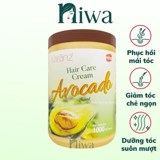 Kem ủ tóc Karanz Bơ Avocado 1000ML hấp dầu, dầu xả tóc dưỡng ẩm tóc, phục hồi tóc hư tổn, khô xơ kích mọc tóc