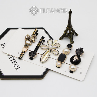 Set kẹp tóc mái nữ Eleanor Accessories nhiều họa tiết kẹp tóc dễ thương phụ 5143