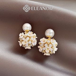 Bông tai nữ chuôi bạc 925 Eleanor Accessories hình hoa khuyên cô dâu phụ kiện trang sức 3220