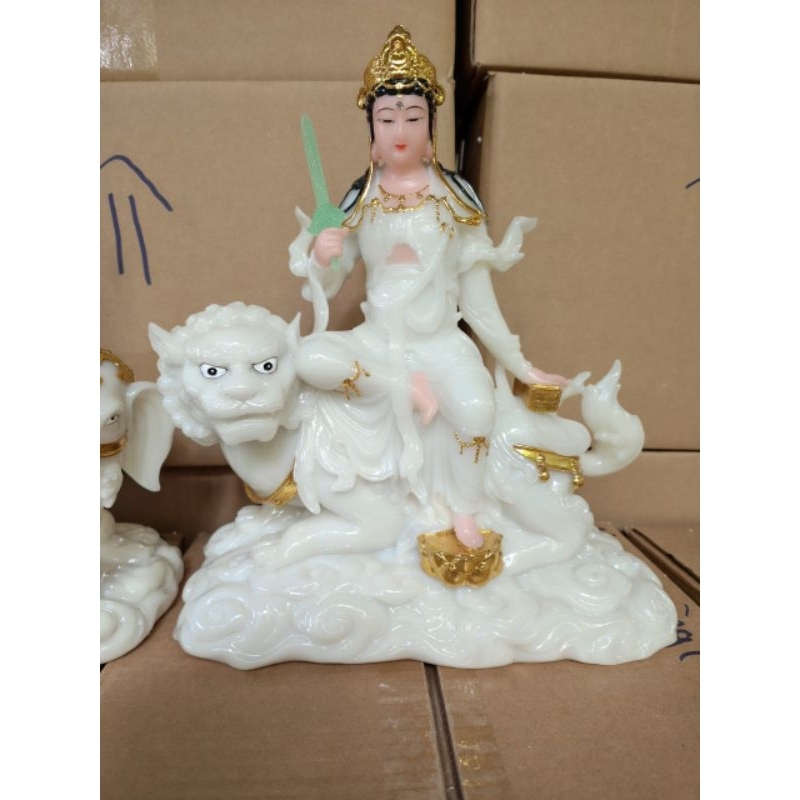 Tượng Văn Thù Bồ Tát cao 30cm