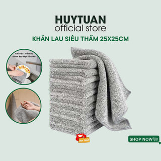 Set 10 Khăn Than Tre Lau Bếp Đa Năng Khăn lau bếp đa năng bằng sợi than tre, khăn lau tay nhà bếp siêu thấm hút