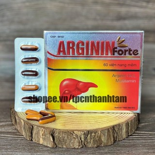 Bổ gan ARGININ FORTE cà gai leo, diệp hạ châu, giúp tăng cường chức năng gan, hạ men gan, mát gan - Hộp 60 viên