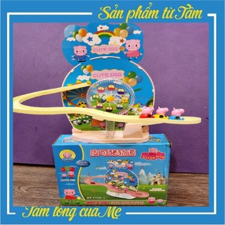 Bộ đồ chơi heo pepa leo cầu thang phát nhạc có đèn ngộ nghĩnh