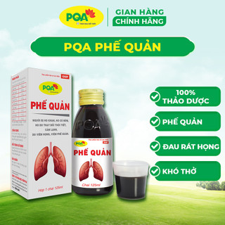 2 lọ pqa phế quản siro chai 125ml dùng cho người bị ho, ho lâu ngày, khó yhở, thở khò khè, hen suyễn, hen phế quản