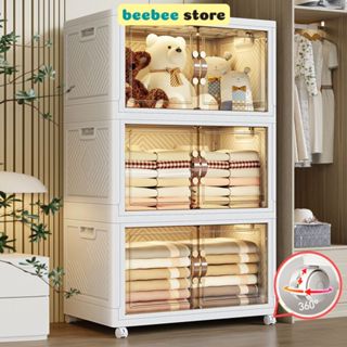 Tủ Nhựa Gấp Gọn 2 Cánh Mở FullScreen, Tủ Đựng Đồ Đa Năng 2/3/4/5 Tầng Có Bánh Xe 360 Thông Minh, Để Đồ Tiện Lơi TUN040