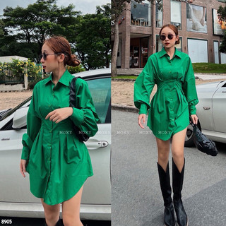 XÃ SHOP - ĐẦM SƠ MI NEW TAG XANH LÁ SZ M