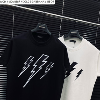 Áo phông cổ tròn boy phố có hoạ tiết in hình hai màu trắng đen cotton co dãn thời trang nam nữ phong cách size s đến xl
