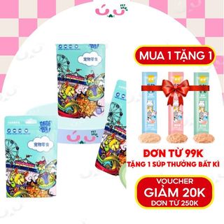 Rau củ sấy khô cho chó, mèo, hamster - gói 100g - ú nu pet shop