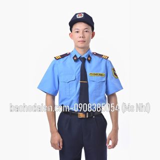 Đồng phục bảo vệ ngắn tay vải si kèm đầy đủ phụ kiện
