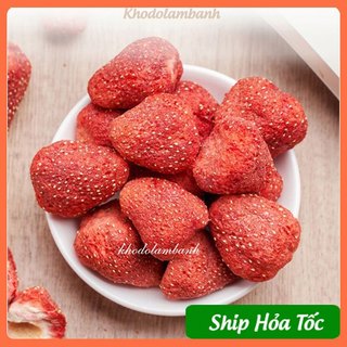Dâu tây sấy giòn không đường, dâu tây giòn