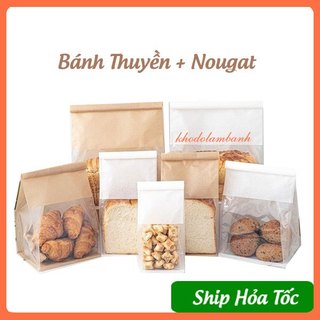 Túi zip kẽm đáy vuông đựng bánh thuyền, kẹo nougat, mứt