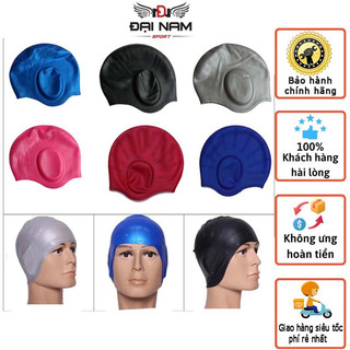 Mũ Bơi Nón Bơi Silicon Che Tai Co Giãn,Chống Nước,Chống Đau Tai Đại Nam Sport