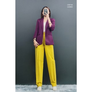 C3316 - 	áo khoác vest , tay lở, lật tay, trơn