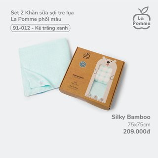 Set 2 khăn đa năng sợi tre lụa la pomme 75x75
