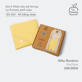 SET 2 KHĂN ĐA NĂNG SỢI TRE LỤA La Pomme 75X75
