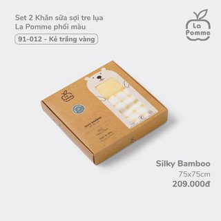 SET 2 KHĂN ĐA NĂNG SỢI TRE LỤA La Pomme 75X75