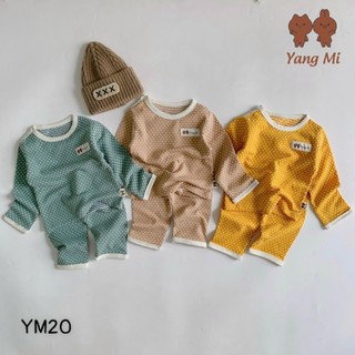 Ym20 - yang mi bộ dài chấm bi cúc vai