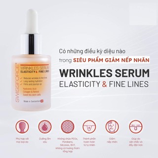 Serum wrinkles elasticity & fine lines daily swissforce- 𝐒𝐄𝐑𝐔𝐌 𝐆𝐈𝐀̉𝐌 𝐍𝐄̂́𝐏 𝐍𝐇𝐀̆𝐍 𝐖𝐑𝐈𝐍𝐊𝐋𝐄𝐒