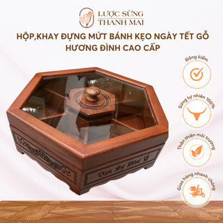 Khay Đựng Bánh Kẹo, Khay Mứt Bằng Gỗ Hương Thiết Kế Tinh Xảo | LƯỢC SỪNG THANH MAI