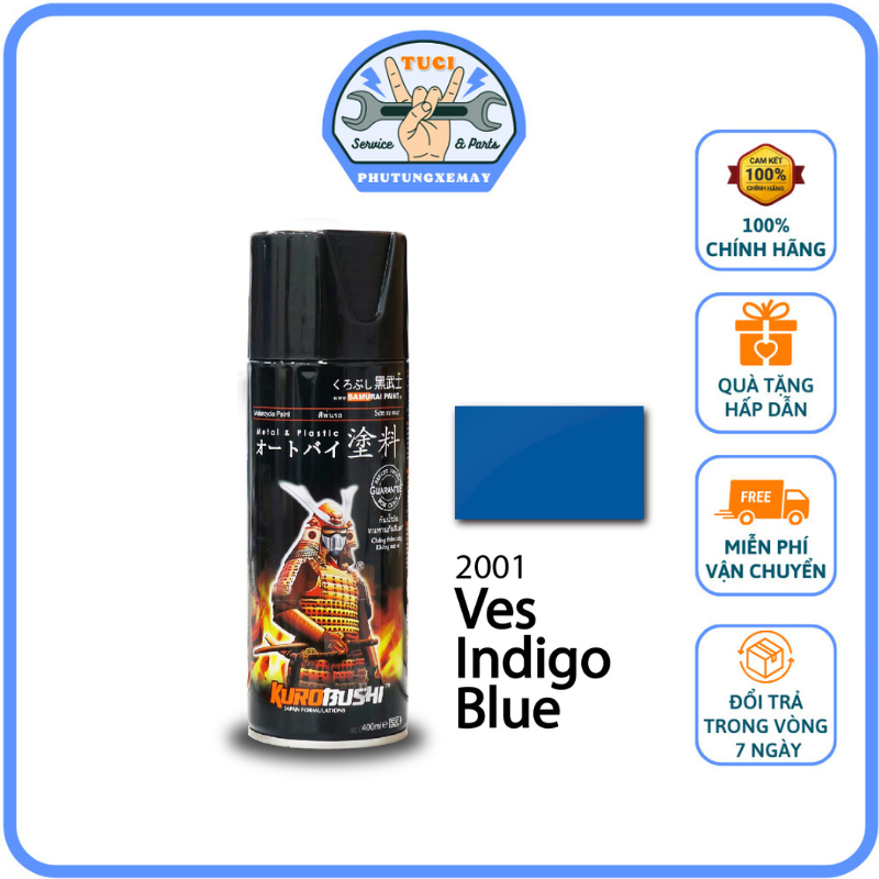 Sơn Samurai 2001 - Màu Chàm Samurai Sơn Xịt Samurai -  TuCi_Phụ Tùng Xe Máy