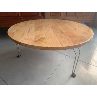 ☄️🔥 Bàn tròn gỗ cao su đg kính 60*60*28cm siêu bền , đẹp