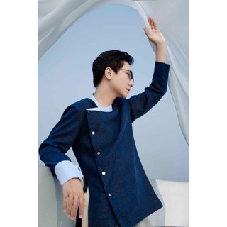 Áo dài nam mặc tết Độc menswear áo dài cách tân dáng ngắn tết việt nam xu hướng 2024 - AD08