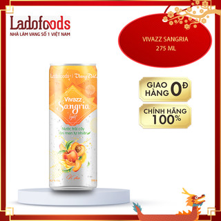 Vivazz Sangria light - nước trái cây lên men tự nhiên vị đào - lon 330 ml