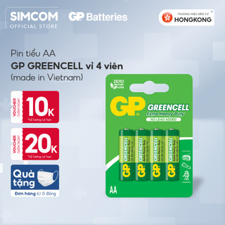 Pin tiểu GP chính hãng Greencell AAA 1.5V vỉ 4 viên dùng điều khiển điều hoà, quạt, tivi, đồ chơi, bền mạnh, lỗi 1 đổi 1