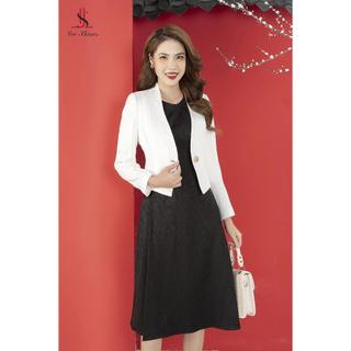 Đầm xòe sát nách nữ cổ tròn