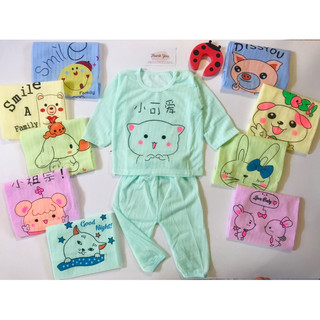 Bộ dài tay thun tăm cho bé (3-14kg)