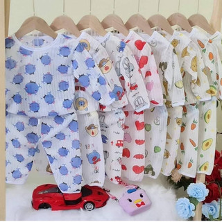 Bộ dài tay thun tăm cho bé (3-14kg)