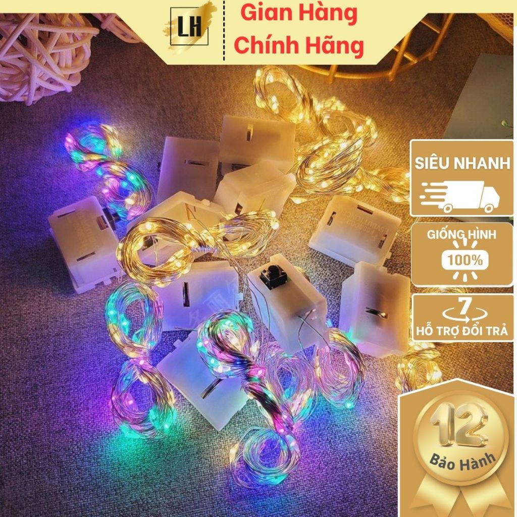 Đèn Led 10 cái trang trí Noel Tết Trang trí Hộp Quà 1m